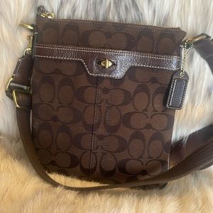 Coach signature cross body bag